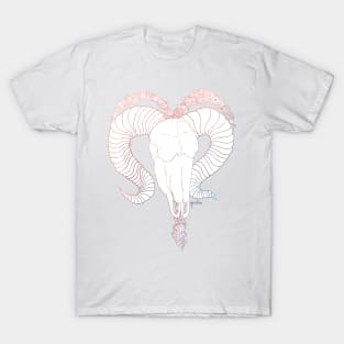 Aries Skull - Quarter colour T-Shirt